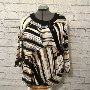 Alfred Dunner 3/4 Sleeves Top